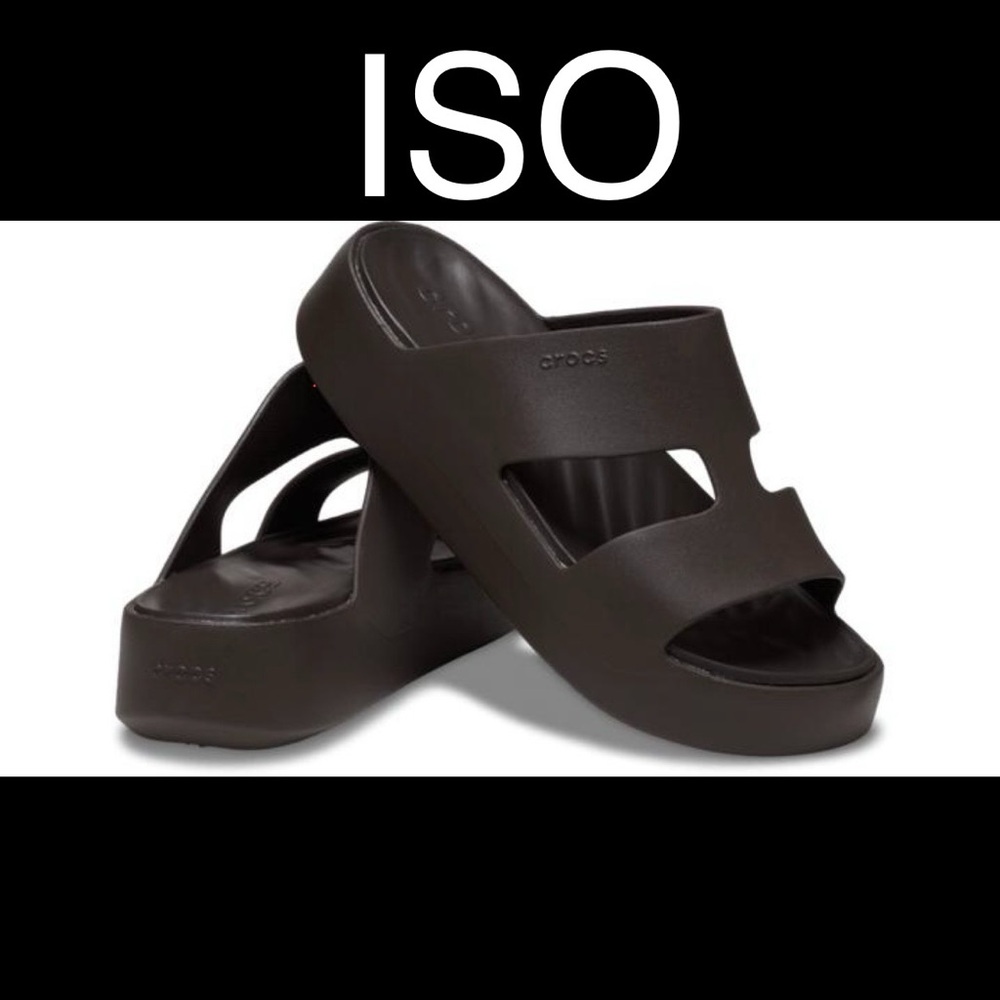 *IN SEARCH OF* crocs getaway h-band h-strap sandals slides in espresso